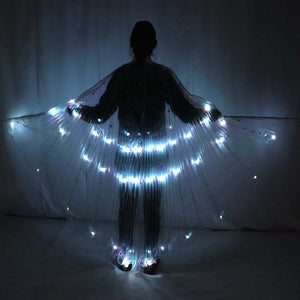 Belly Dance LED Isis Wings Colorful Belly Dancing Accessory Popular Stage Performance Props Wings Props With Stick