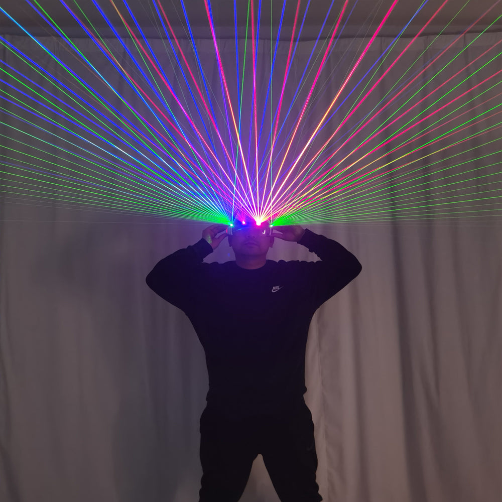 RGB Multi-Beam Stage Laser Glasses Red Green Blue LED Light For DJ Club Party Dance Show - Temlaser.net