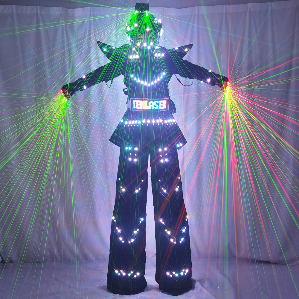 LED Robot Stilt Costume | Luminous Cosplay Outfit for Unforgettable Performances - Temlaser.net