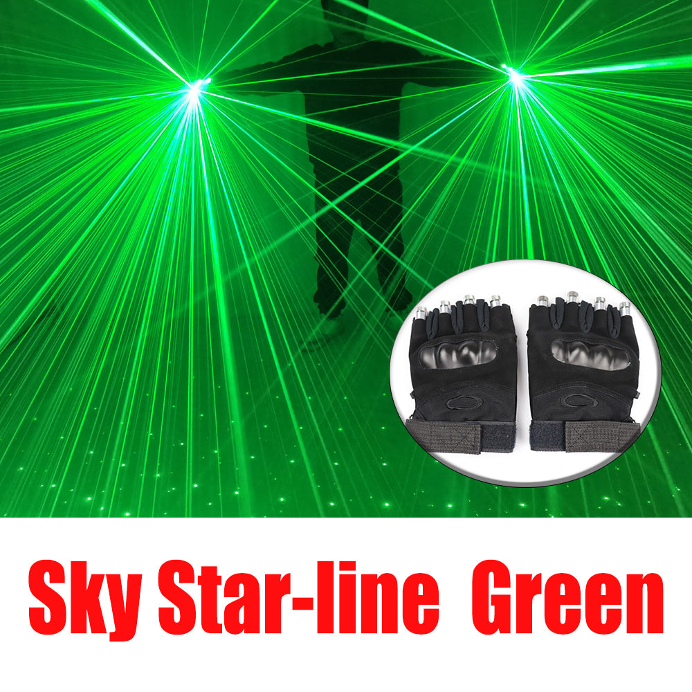 Sky Star 532nm Green Laser Gloves LED Lazer Mitten Ray Gloves for DJ Disco Music Party Wedding Festival Nightclub Club Show
