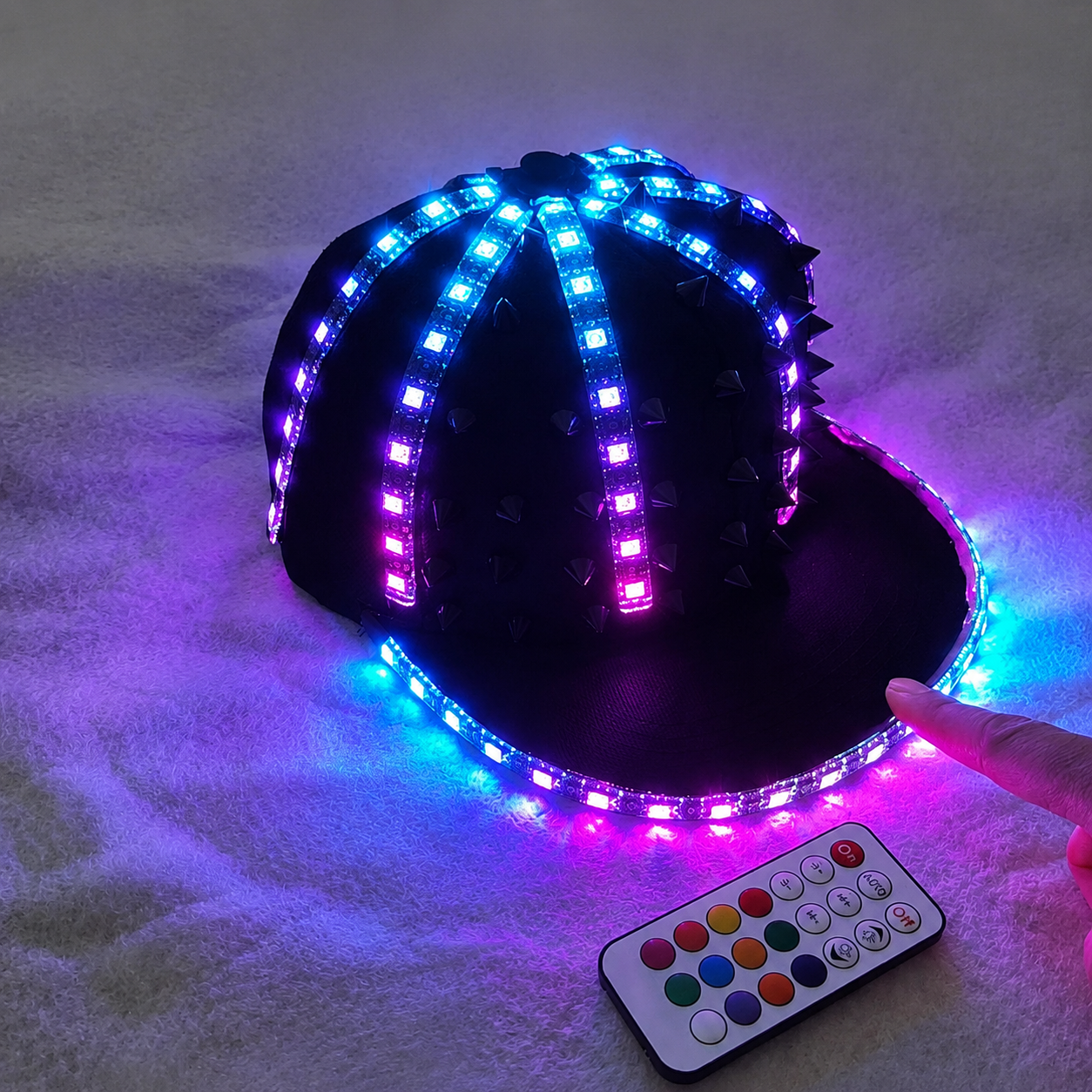 Adult Girl LED Party Flashing Jazz Hat Sequins Cap Sports Fitness Bike Birthday Gift Glow Wedding Party Supplies Gift