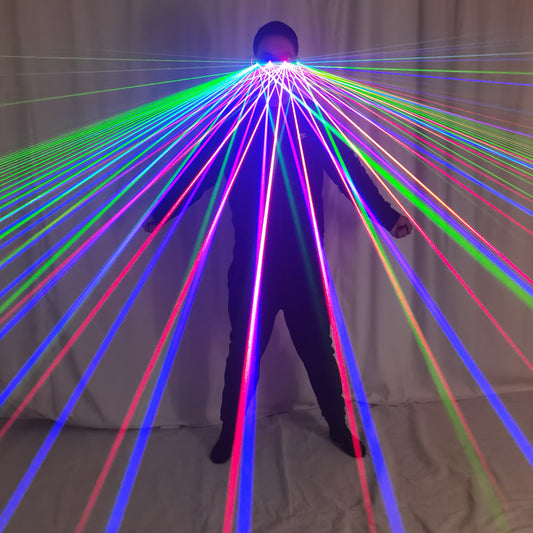 RGB Multi-Beam Stage Laser Glasses Red Green Blue LED Light For DJ Club Party Dance Show - Temlaser.net