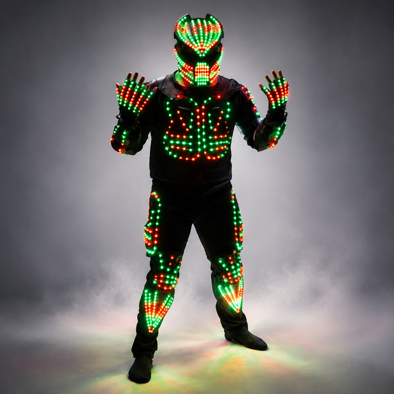 Glowing LED Armor Jacket – Digital Luminous Performance Costume for Events