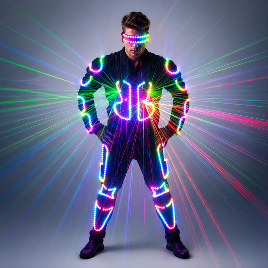 Future LED Robot Dance Armor RGB Laser Suit Festival Celebration Prom Party Music Show Cost Dancer Show Club Dress
