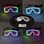 Cargar imagen en el visor de la galería, Full Color Led Luminous Glasses 7 Colors Flashing Halloween Party Mask Light Up Eyewear for DJ Club Stage Show
