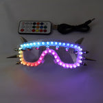 تحميل الصورة في عارض المعرض ،Pixel Smart LED Goggles Full Color Laser Glasses with Pads Intense Multi-colored 350 Modes Rave EDM Party Glasse
