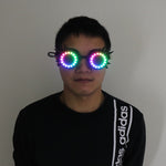 Carica l&#39;immagine nel visualizzatore di Gallery, Full Color LED Glasses Rainbow Colors Super Bright Rave EDM Party DJ Stage Laser Show Sunglasses Goggles
