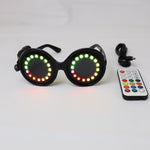 Laden Sie das Bild in den Galerie-Viewer.Full Color LED Glasses Rainbow Colors Super Bright Rave EDM Party DJ Stage Laser Show Sunglasses Goggles
