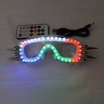 Laden Sie das Bild in den Galerie-Viewer.Full Color Led Luminous Glasses 7 Colors Flashing Halloween Party Mask Light Up Eyewear for DJ Club Stage Show
