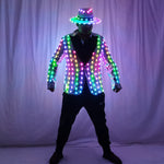 Laden Sie das Bild in den Galerie-Viewer.Full Color LED Sequins Fashion Lighting Fashion Senior Host Dress Dance Best Man Banquet Slim Suit Jacket
