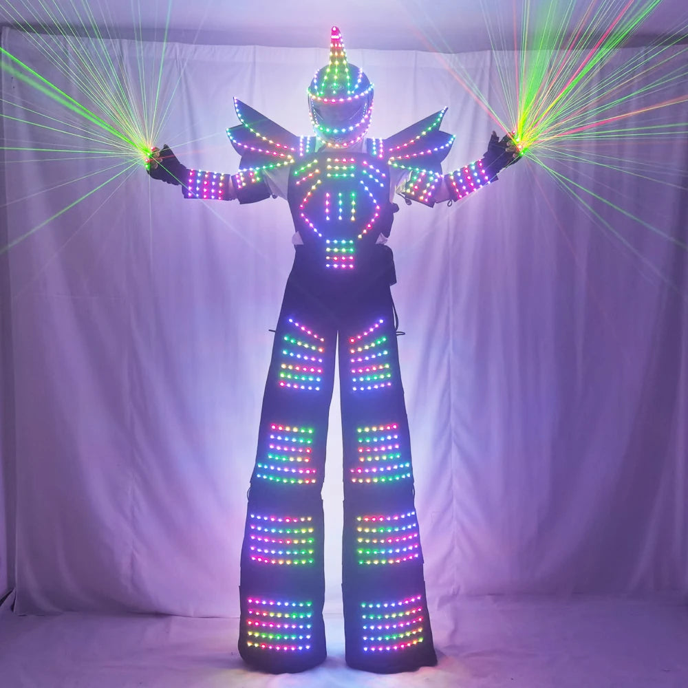 Full Color Pixel LED Robot Costume Clothes Stilts Walker Costume LED ...