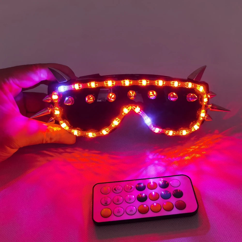 LED Glasses Sunglasses Goggles for Party Dancing Glowing LED Mask Rave Glasses EDM Party DJ Stage Costumes