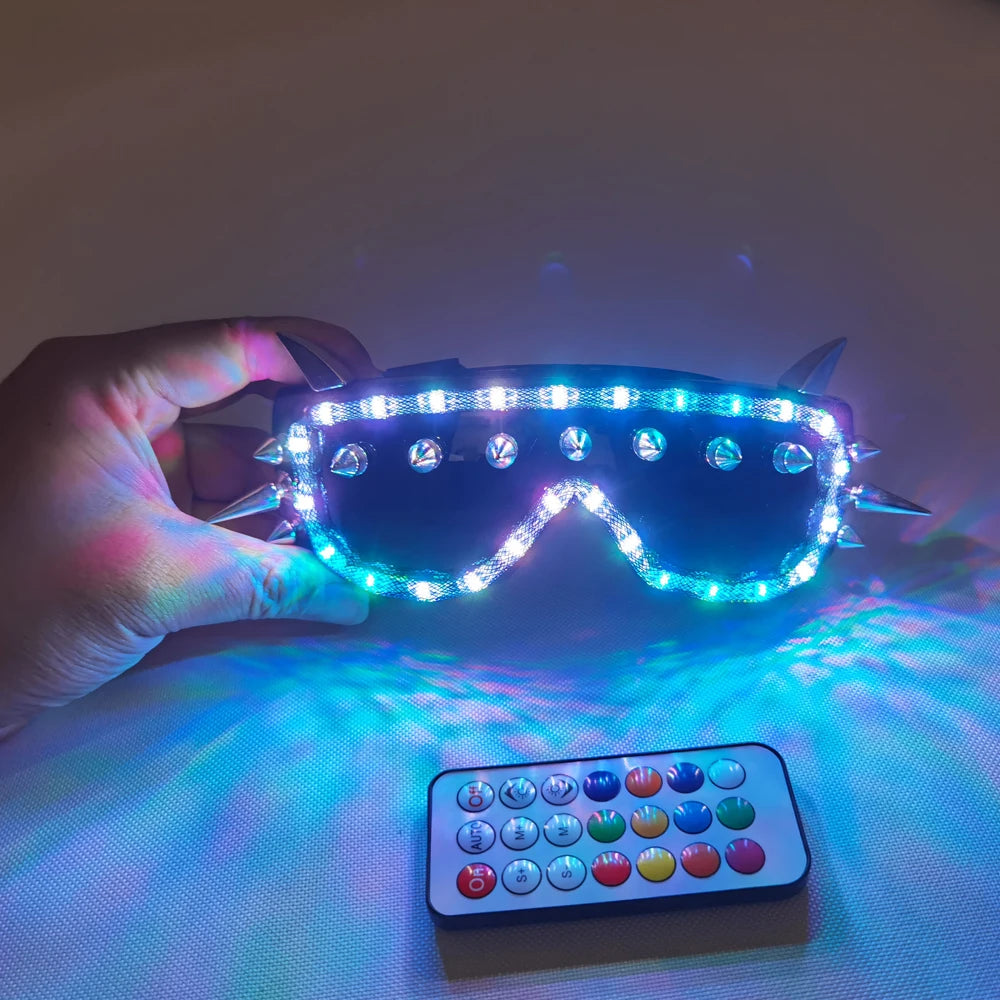 LED Glasses Sunglasses Goggles for Party Dancing Glowing LED Mask Rave Glasses EDM Party DJ Stage Costumes