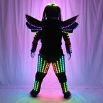 Load image into Gallery viewer, Pixels Led Robot Suit Traje De Robot  Full Color Change Stage Show Singer Party Performance Wear Helmet with Laser Gloves
