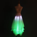 Carica l&#39;immagine nel visualizzatore di Gallery, LED Color Lights Women Belly Dance Split Skirt Sexy Professional Bellydance Training Clothes Dancing Costumes
