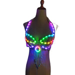 Load image into Gallery viewer, LED Lights Bling Bling Mermaid Belly Dance Costume Set Women Belly Dance Bra Skirts Professional Outfit
