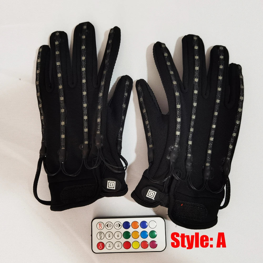 Flashing Gloves Glow 360 Mode LED Ray Light Finger Lighting Mitt Glowing Up Glove Glasses Stage Glow Costume