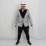 تحميل الصورة في عارض المعرض ،Full Color LED Sequins Fashion Lighting Fashion Senior Host Dress Dance Best Man Banquet Slim Suit Jacket
