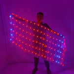 Charger l&#39;image dans la galerie, LED Veils Light Silk Performance Props Accessories Rainbow Colored Rectangle Veil Silk Belly Dance
