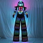 Load image into Gallery viewer, Pixels LED Robot Suit Costume Clothes Full Color Smart Chest Display Stills Walker Laser Glove Helmet
