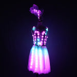 Carica l&#39;immagine nel visualizzatore di Gallery, Light Up Luminous Clothes LED Costume Ballet Tutu Led Dresses  Singer Dancer Stage Wear Outfi For Dancing Skirts Wedding Party
