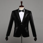 Carica l&#39;immagine nel visualizzatore di Gallery, Full Color LED Sequins Fashion Lighting Fashion Senior Host Dress Dance Best Man Banquet Slim Suit Jacket
