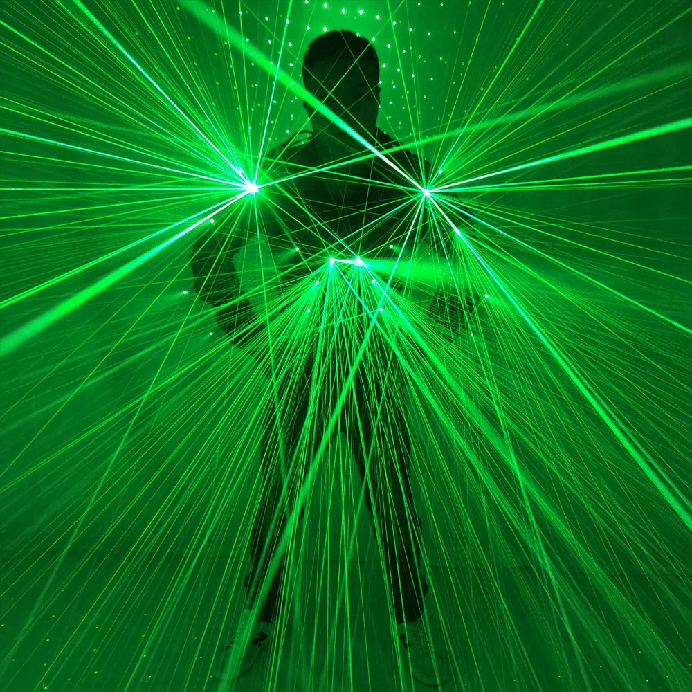New Qite Green Laser Armor Luminous LED Suit Jacket Laser Man Stage Starry Sky Fireworks Effect Performance Luminous Clothing - Temlaser.net