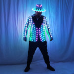 Charger l&#39;image dans la galerie, Full Color LED Sequins Fashion Lighting Fashion Senior Host Dress Dance Best Man Banquet Slim Suit Jacket
