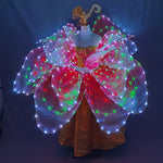 Charger l&#39;image dans la galerie, Full Color LED Petal Skirt Flower Opening Dance Big Swing Dress Modern Dance Performance Dress LED Robot Suit Blossom Long Dress
