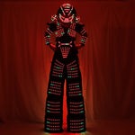 Charger l&#39;image dans la galerie, LED Robot Costume Traje LED Suit Dress Clothes Stilt Walking Luminous Jacket With Laser Gloves Predator Lighted Helmet

