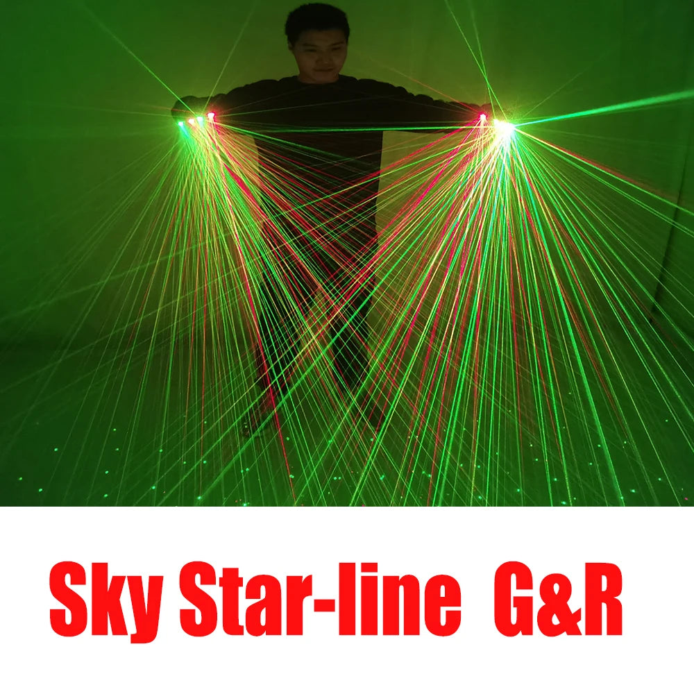 Color Red Green Blue Multi Line Laser Gloves LED Colorful Luminous Gloves for Party Stage Performance Clothing