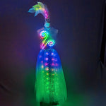 تحميل الصورة في عارض المعرض ،Oriental Dance LED Costume Carnival In Group Sexy Opening Dance Luminous Dress Carnival Stage Wear Holiday Performance Suit
