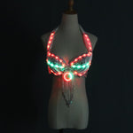 Carica l&#39;immagine nel visualizzatore di Gallery, LED Lights Bling Bling Mermaid Belly Dance Costume Set Women Belly Dance Bra Skirts Professional Outfit
