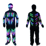 تحميل الصورة في عارض المعرض ،Full Color LED Growing Robot Suit Costume Men LED Luminous Flashing Clothing Dance Wear For Night Clubs Party Event Bar Supplies
