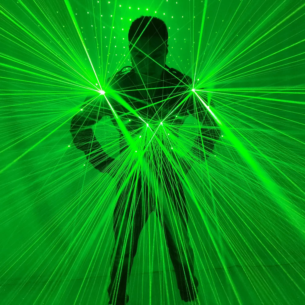 New Qite Green Laser Armor Luminous LED Suit Jacket Laser Man Stage Starry Sky Fireworks Effect Performance Luminous Clothing - Temlaser.net