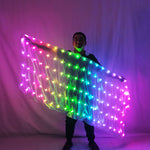 Laden Sie das Bild in den Galerie-Viewer.LED Veils Light Silk Performance Props Accessories Rainbow Colored Rectangle Veil Silk Belly Dance
