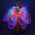 Load image into Gallery viewer, Full Color LED Petal Skirt Flower Opening Dance Big Swing Dress Modern Dance Performance Dress LED Robot Suit Blossom Long Dress
