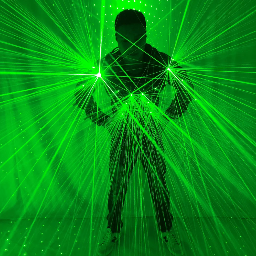 New Qite Green Laser Armor Luminous LED Suit Jacket Laser Man Stage Starry Sky Fireworks Effect Performance Luminous Clothing - Temlaser.net