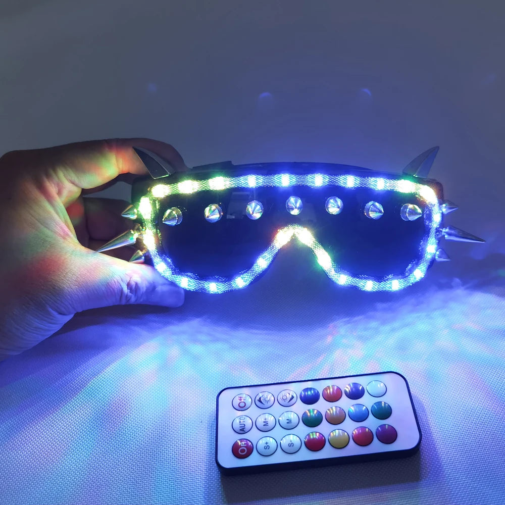 LED Glasses Sunglasses Goggles for Party Dancing Glowing LED Mask Rave Glasses EDM Party DJ Stage Costumes