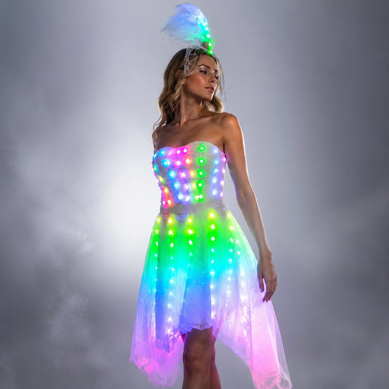 Full Color Lighting Tutu Skirt - Sexy Mini & Court Style Costume for Ballet & Events