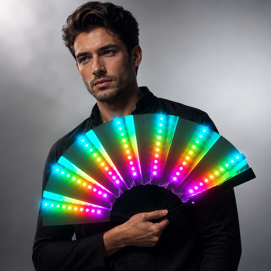 Full Color LED Fan Stage Performance Dancing Lights Fans Over 350 Modes Microlights Infinite Colors Rave Club EDM Music Party
