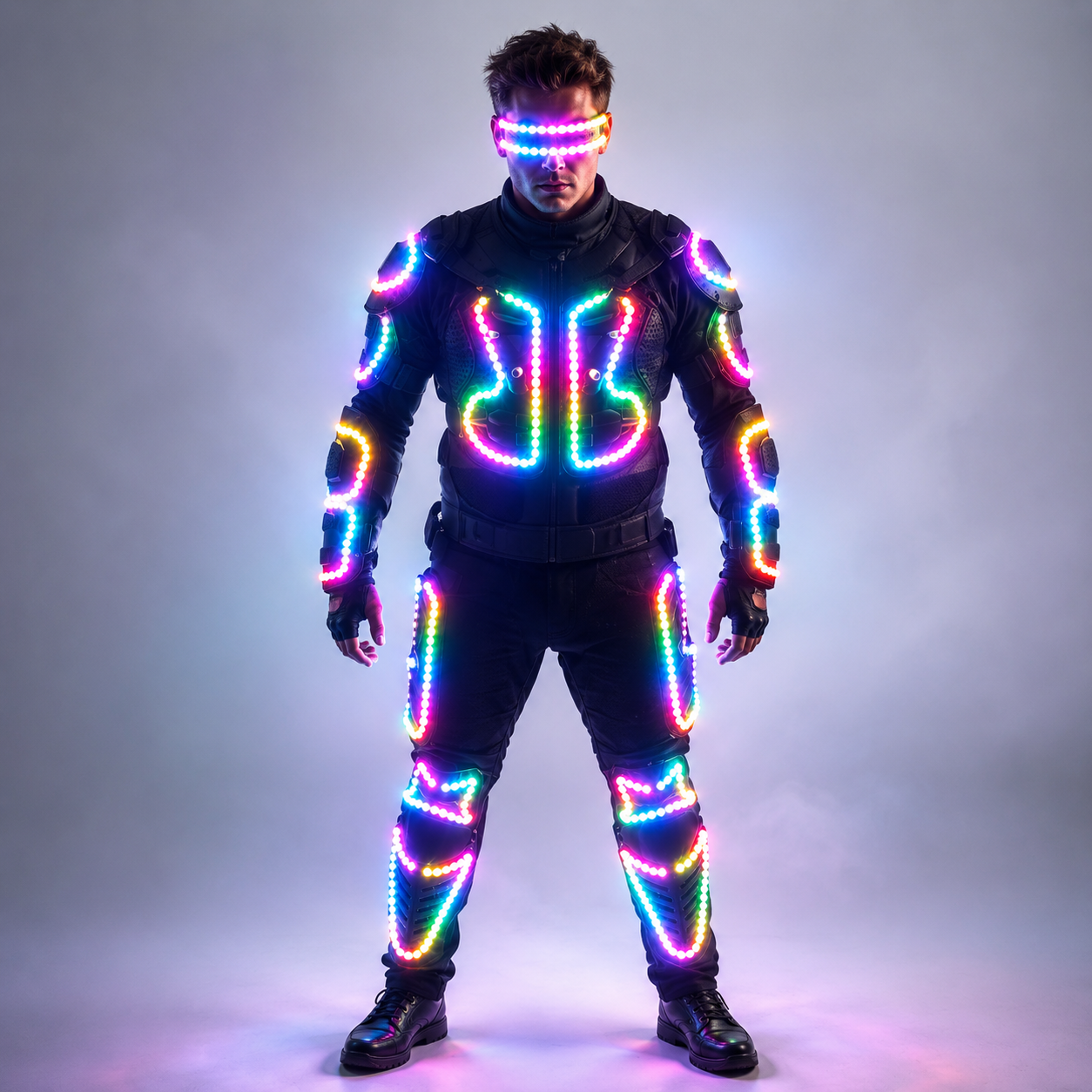 Future LED Robot Dance Armor RGB Laser Suit Festival Celebration Prom Party Music Show Cost Dancer Show Club Dress