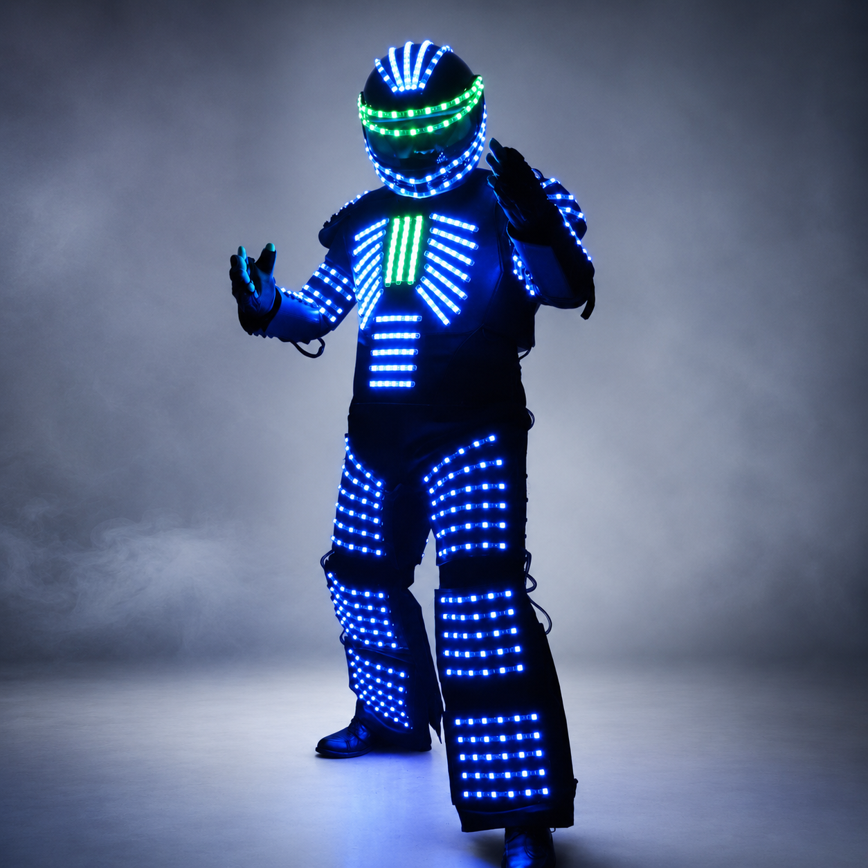 Traje de robot LED Ropa de robot DJ Traje Party Show Trajes luminosos para bailarín Fiesta Performance Electronic Music Festival DJ Show