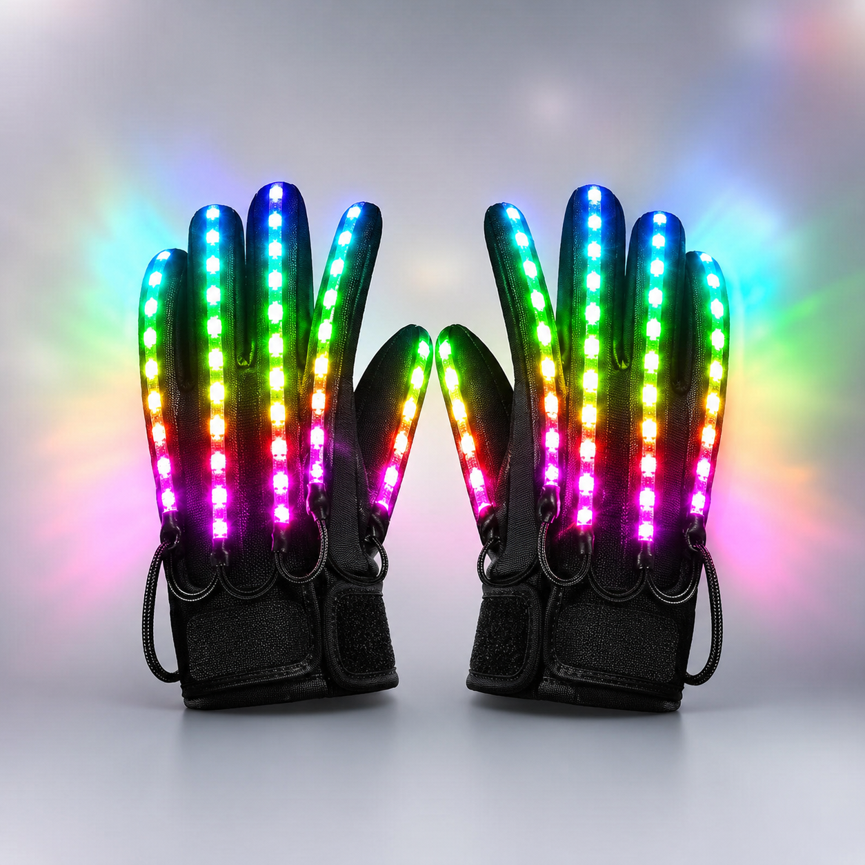 Guantes intermitentes que brillan en modo 360, rayo de luz LED, manopla con iluminación para los dedos, guante brillante, gafas, disfraz brillante para escenario 