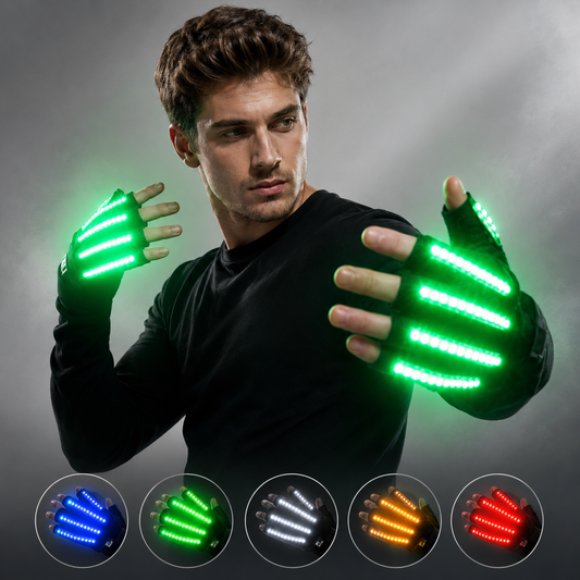 LED Gloves Laser Show Garment Stage Props Nightclub Singer Dancer Bright LED Light Gloves