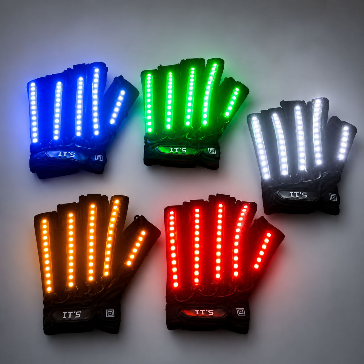 Láser de guantes CONDUCIDO muestra que etapa de la ropa apoya a bailarín del cantante del club nocturno guantes ligeros CONDUCIDOS brillantes