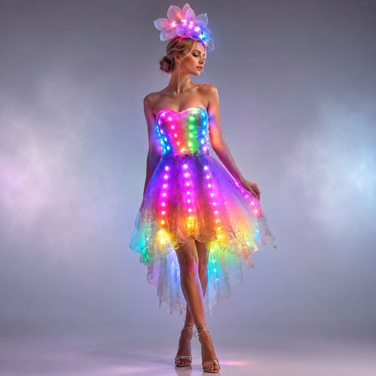 Full Color Lighting Tutu Skirt - Sexy Mini & Court Style Costume for Ballet & Events