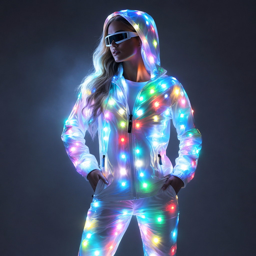 Trajes de pareja LED, chalecos de Luz LED, trajes de fiesta de Halloween.