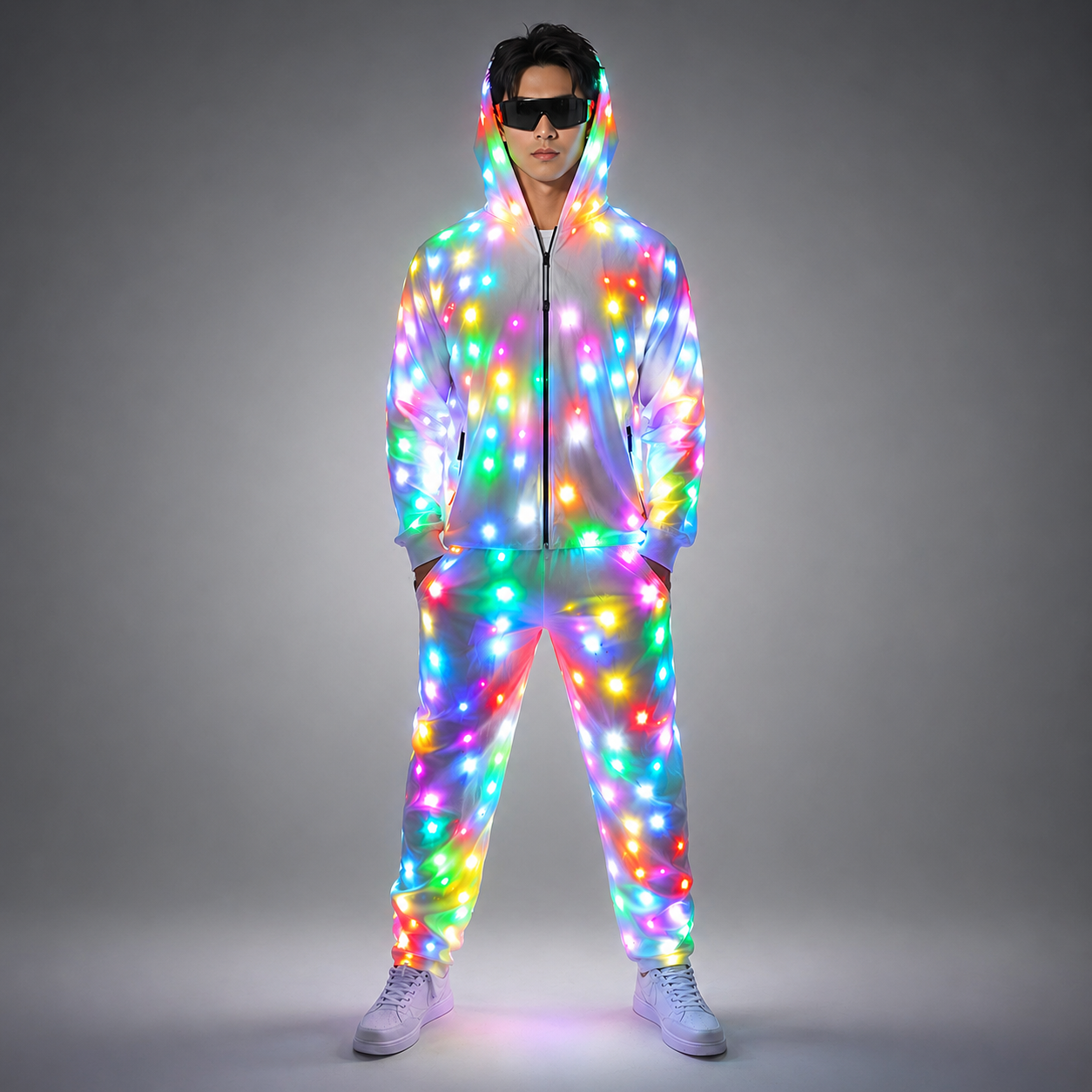 Trajes de pareja LED, chalecos de Luz LED, trajes de fiesta de Halloween.