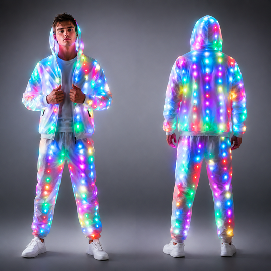 Trajes de pareja LED, chalecos de Luz LED, trajes de fiesta de Halloween.